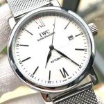 New Fake IWC Watches Portofino Stianless Steel White Face Watches Men
